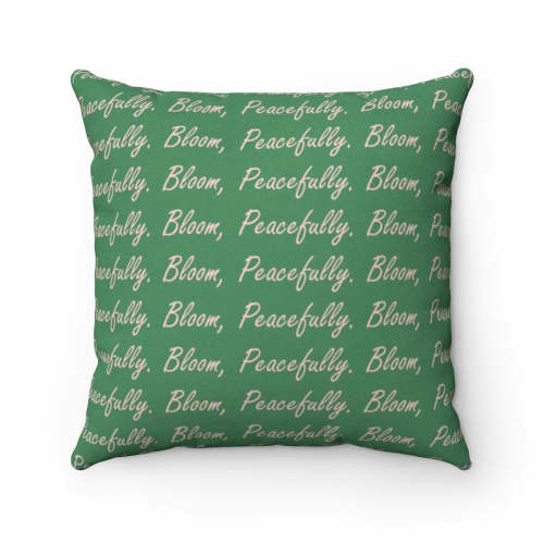 "Bloom, Peacefully" Faux Suede Pillow | Pillows by Peace Peep Designs. Item made of synthetic