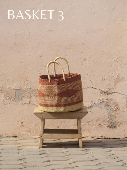 Natural Fiber Floor Soro Basket 3 | Storage Basket in Storage by AKETEKETE. Item made of fiber compatible with boho and minimalism style