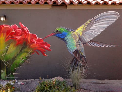 Hummingbird | Murals by Lucretia Torva. Item composed of synthetic