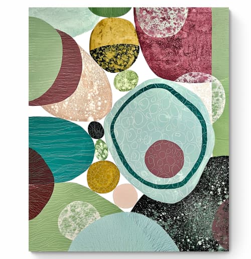 Gatherings 11 | Oil And Acrylic Painting in Paintings by Cristina Dalla Valentina. Item composed of canvas compatible with boho and contemporary style