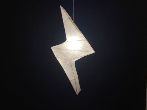 Baby Lightning Hanging Lamp | Pendants by Pedro Villalta. Item composed of steel and paper