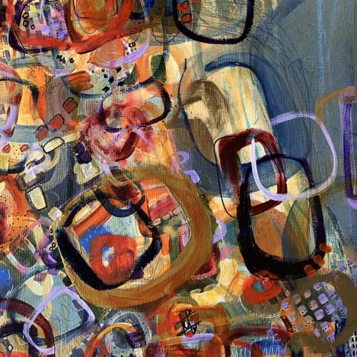 My Old Lee Jeans 🔴 | Oil And Acrylic Painting in Paintings by Darlene Watson Abstract Artist. Item composed of canvas & synthetic