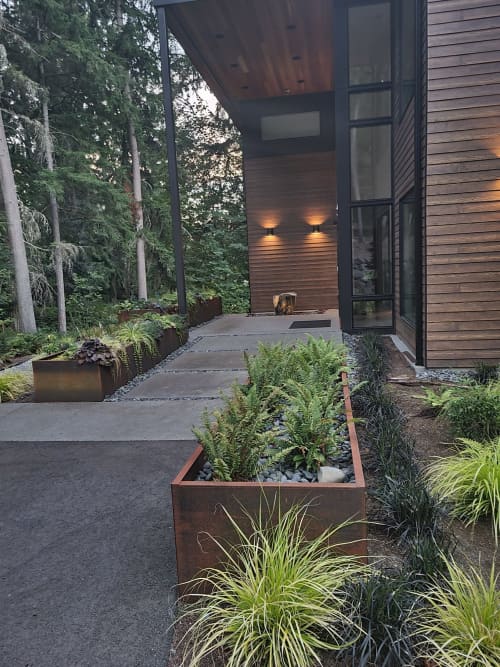 Custom corten steel sectional planter beds | Plant Stand in Plants & Landscape by Avidon Design. Item composed of steel in minimalism or contemporary style