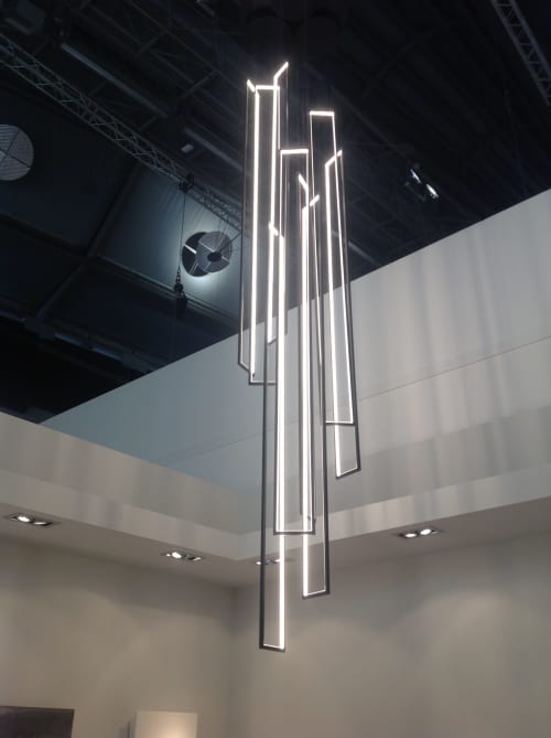 LT Mire Cascade 9 Frames | Chandeliers by CINIER. Item made of metal