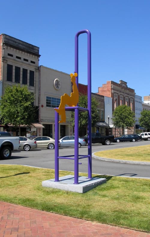 MICKEY WATCHER | Public Sculptures by jim collins sculpture. Item made of steel