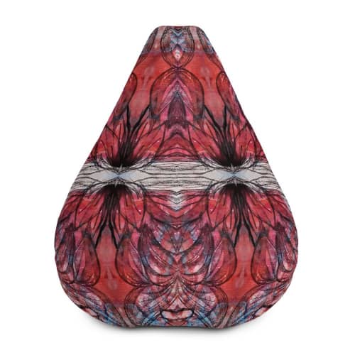 Bean bag | Pouf in Pillows by KALEIDO MARBLING ART. Item made of cotton