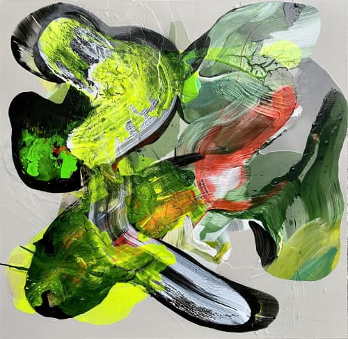 Innuendo (48 x 48") | Oil And Acrylic Painting in Paintings by Calina Hiriza. Item composed of canvas
