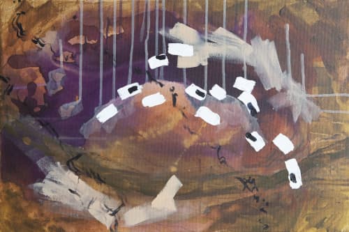 The Path Beneath the Rain | Oil And Acrylic Painting in Paintings by PUGMATIK. Item made of canvas works with contemporary & country & farmhouse style