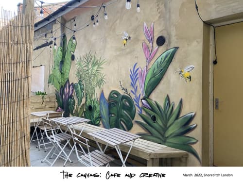 Mural for The Canvas: cafe and creative | Murals by Mairanny Batista | Grind in London. Item made of synthetic