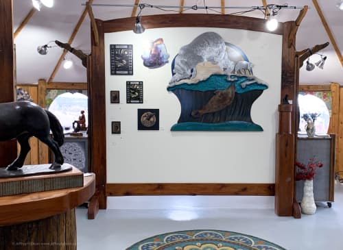 At the Breathing Hole 4 | Wall Sculpture in Wall Hangings by Jeffrey H Dean. Item composed of wood and steel