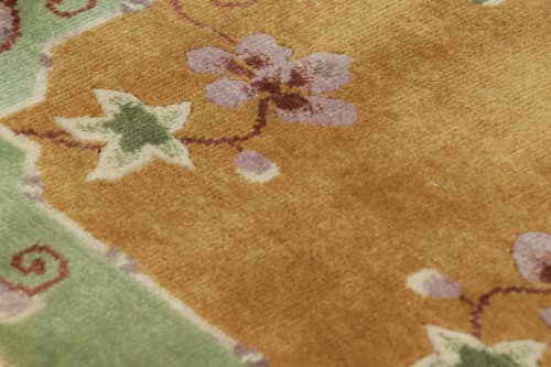 Rug & Kilim’s Chinese Art Deco Rug in Brown and Green | Area Rug in Rugs by Rug and Kilim