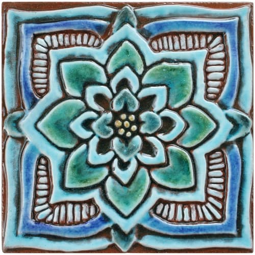 Decorative tiles for mirror (1 tile) | Tiles by GVEGA. Item composed of marble compatible with boho and mediterranean style