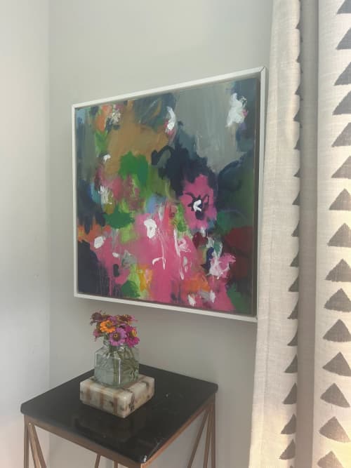 Pulled A Peggy | Mixed Media by Susan Skelley. Item composed of canvas in contemporary or country & farmhouse style