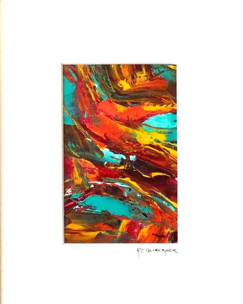 Slot Canyon | Oil And Acrylic Painting in Paintings by Reade C Gloeckner Fine Art. Item composed of synthetic