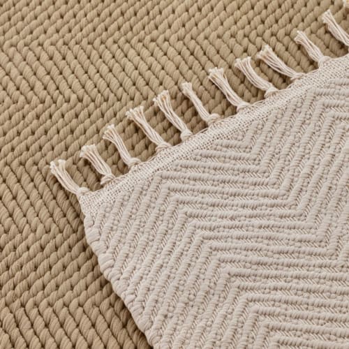 Croissant Handwoven Rug | Area Rug in Rugs by Weaver. Item made of cotton works with boho & country & farmhouse style