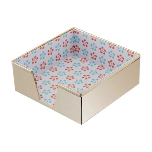 Treasure squared brass napkin holder | Linens & Bedding by Bronzetto. Item composed of brass