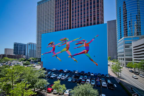 Houston SKYDANCE | Street Murals by C. FInley. Item composed of synthetic