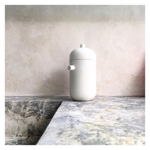 ‘Now and Then’ White | Vase in Vases & Vessels by Natascha Madeiski. Item made of ceramic
