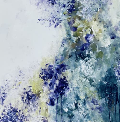 Garden Party 🔴 | Oil And Acrylic Painting in Paintings by Darlene Watson Abstract Artist. Item composed of canvas and synthetic