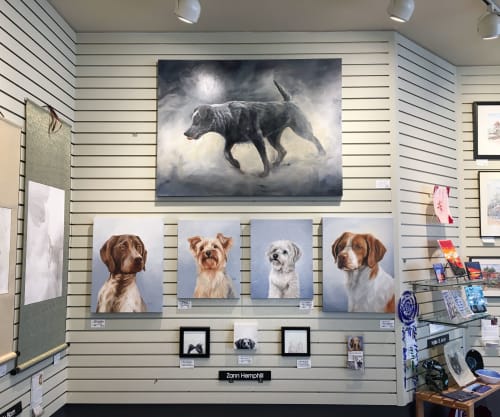 Fur & Feathers Show | Oil And Acrylic Painting in Paintings by Paws By Zann Pet Portraits | Art 10 Gallery in Nanaimo. Item made of canvas