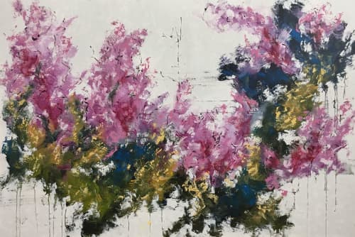 Botánica 09-1 | Oil And Acrylic Painting in Paintings by DAVID SKILLICORN - American Abstract Painter | Corporate Center in Greenfield. Item composed of canvas and synthetic