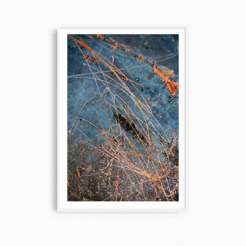 Abstract industrial art, 'Rust Signature' photography print | Photography by PappasBland. Item composed of paper in contemporary or industrial style
