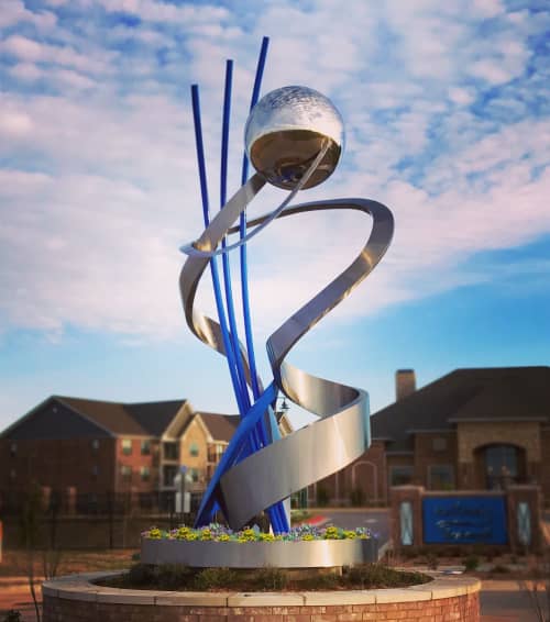 Triumph | Public Sculptures by Innovative Sculpture Design | The Pointe Bentonville in Bentonville. Item composed of steel