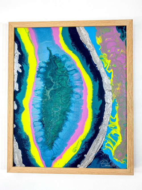 F#%k Girl Nine | Oil And Acrylic Painting in Paintings by Taneal Teresa. Item composed of canvas and synthetic