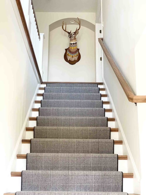 Hand-Painted Taxidermy Deer | Wall Sculpture in Wall Hangings by Cassandra Smith. Item composed of wood and synthetic