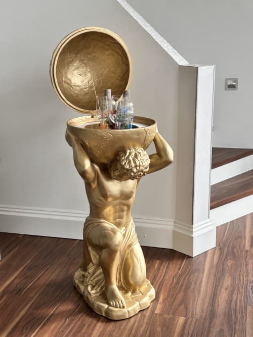 Atlas Bar Earth all hand made and painted in Europe | Bar Accessory in Drinkware by ultimate European. Item compatible with mid century modern and contemporary style