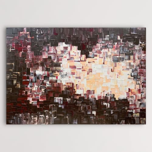 Chocolate and Cherry (SOLD) | Oil And Acrylic Painting in Paintings by Alessia Lu. Item made of canvas works with contemporary & modern style