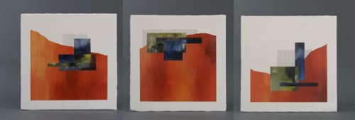 Three Cities | Oil And Acrylic Painting in Paintings by James Aarons. Item made of wood with ceramic