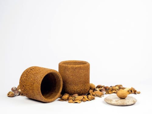 Guscio - piccolo | Jar in Vessels & Containers by gumdesign. Item composed of wood & marble compatible with modern style