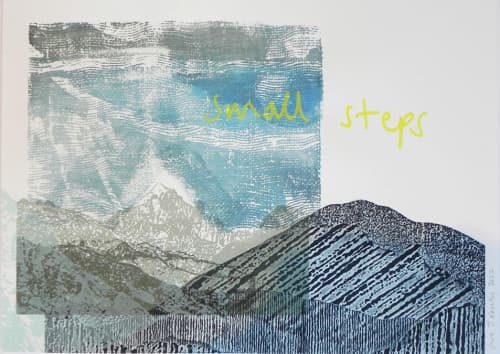 Small Steps VIIII Print from Mountain series | Prints by Sara J Beazley. Item composed of paper