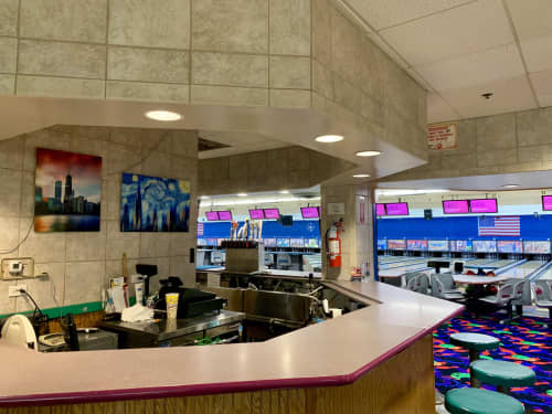 Bowling Alley Artwork | Photography by The Pigshark | Waveland Bowl in Chicago. Item made of aluminum