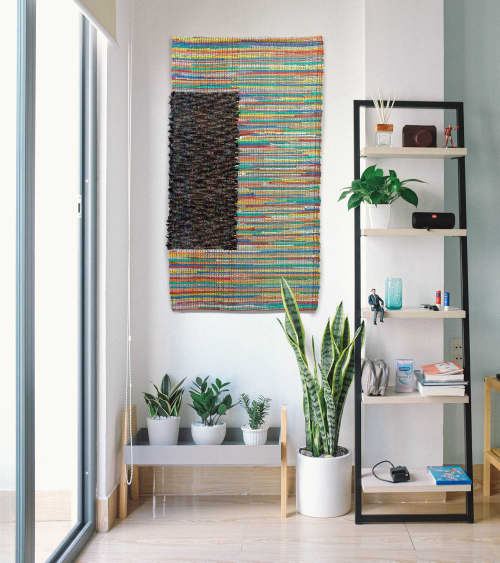 Art Weaving: Good and Bad | Tapestry in Wall Hangings by Doerte Weber. Item composed of fabric & synthetic compatible with contemporary and art deco style