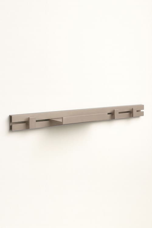 Slide Wall Hanger, Functional in Aluminum | Hook in Hardware by Flek Design