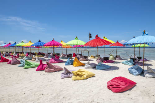 Gili Air Umbrellas | Photography by Richard Silver Photo. Item made of paper works with contemporary & coastal style