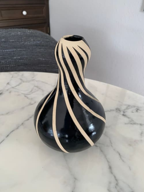 Artistic Vase | Vases & Vessels by Falkin Pottery. Item made of ceramic compatible with contemporary and coastal style