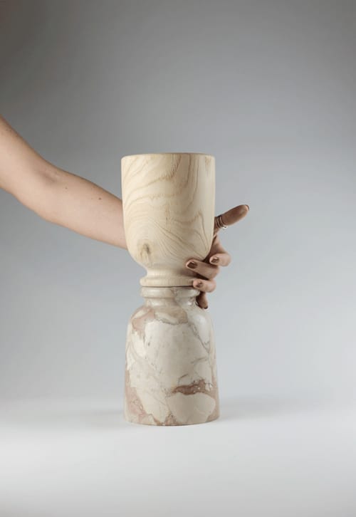 Itineranti - marmo+legno 05 | Vessels & Containers by gumdesign. Item made of wood with marble works with contemporary style