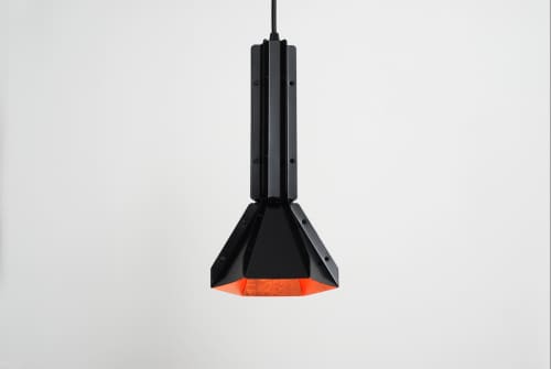 Hexagon Copper Black Pendant Light | Pendants by ADAMLAMP. Item made of copper works with minimalism & industrial style