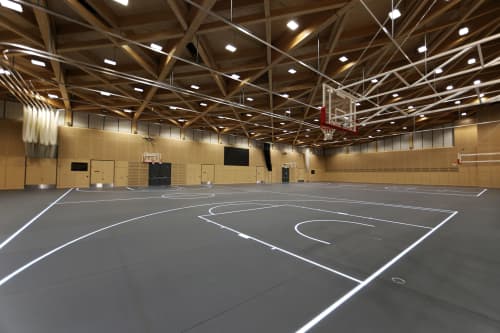 St George’s College, Weybridge Activity Center | Architecture by ASB GlassFloor | St George's College in Addlestone. Item made of synthetic