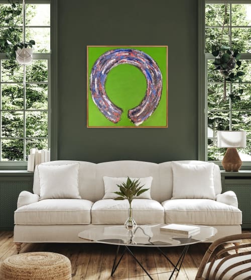 Enso Collection | Oil And Acrylic Painting in Paintings by Soulscape Fine Art + Design by Lauren Dickinson. Item made of canvas compatible with contemporary style