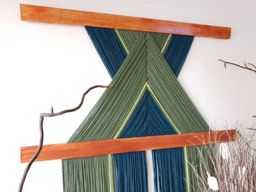 Macrame Wall Décor ,Macrame Wall Art, Fiber Art, Boho Wall | Tapestry in Wall Hangings by Magdyss Boutique. Item made of cotton with fiber works with boho & contemporary style