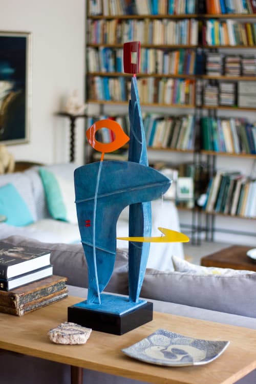 Abstract table sculpture with figurative elements by Paul Stein