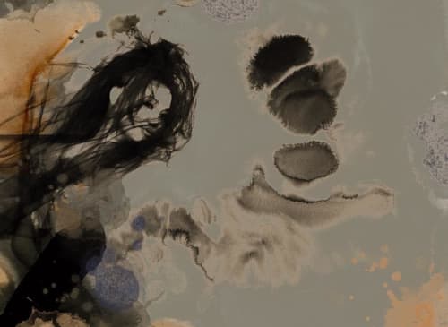 On the cloud | Oil And Acrylic Painting in Paintings by Irena Orlov. Item made of canvas