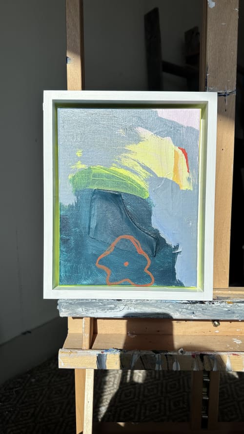 Something Buzzy- Dream Life painting collection | Oil And Acrylic Painting in Paintings by Lizzie DiSilvestro. Item composed of cotton & paper compatible with boho and contemporary style