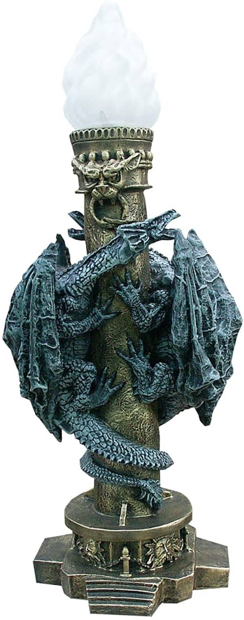 Dragon Lamp gothic all hand made in Europe | Table Lamp in Lamps by ultimate European. Item composed of glass in mid century modern or country & farmhouse style