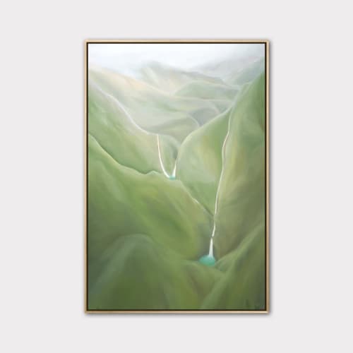 Aloha Within | Oil And Acrylic Painting in Paintings by Sarah Caudle. Item made of canvas works with boho & mid century modern style
