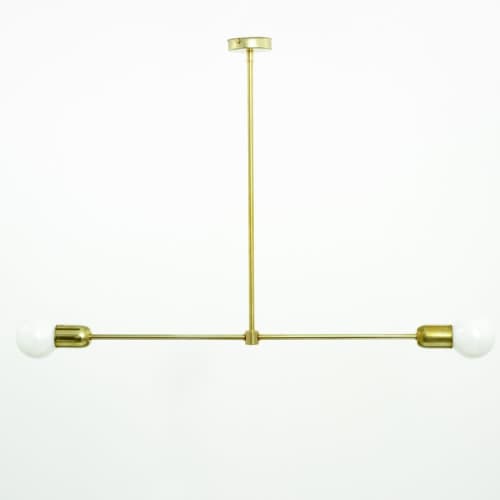 T-Bar Brass Pendant Light | Pendants by Spark & Bell